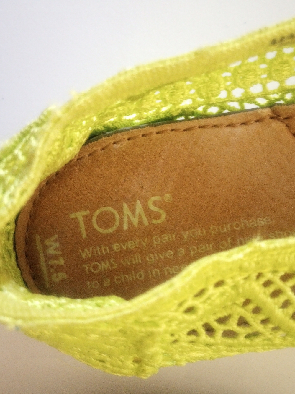 TOMS Women's Crochet Slip-On Shoes - Lime and Lavender - Picture 2 of 7